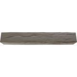 Ekena Millwork Riverwood Faux Wood Fireplace Shelf Mantel in Gray, Size 8.0 H x 8.0 D in | Wayfair MANURW08X08X36BD
