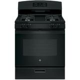 GE Appliances 30" 4.8 cu. ft. Freestanding Gas Range in Black, Size 46.25 H x 30.0 W x 28.75 D in | Wayfair JGBS60DEKBB