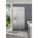 GE Profile™ GE Profile Smart Appliances 42" Side by Side 24.5 cu. ft. Smart Refrigerator in Gray, Size 84.0 H x 42.0 W x 28.25 D in | Wayfair