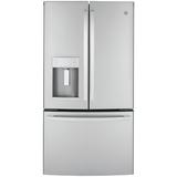 GE Appliances GE 36" Counter Depth French Door 22.1 cu. ft. Smart Refrigerator w/ Fingerprint Resistant Finish, Stainless Steel in Black | Wayfair