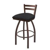 Holland Bar Stool Jackie Swivel Bar & Counter Stool Upholstered/Metal in Blue/Black/Brown, Size 39.0 H x 18.0 W x 18.0 D in | Wayfair 41130BZ014