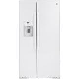 GE Appliances 36" Side by Side 25.1 cu. ft. Refrigerator in Black, Size 69.5 H x 35.75 W x 34.75 D in | Wayfair GSS25IGNWW