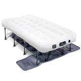 Ivation Air Mattress w/ Built in Pump Metal in White, Size 77.0 H x 40.0 W x 22.0 D in | Wayfair IVIAEZBTA360BG