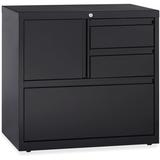 Lorell Fortress 3-Drawer Lateral Filing Cabinet Metal/Steel in Black, Size 28.0 H x 30.0 W x 18.6 D in | Wayfair 60933