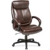 Lorell Executive Chair Upholstered, Leather in Black, Size 42.375 H x 26.0 W x 26.0 D in | Wayfair LLR59498