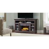 Muskoka Huntley TV Stand for TVs up to 65" w/ Electric Fireplace Included Wood in Brown, Size 34.0 H in | Wayfair 370-196-48-KIT