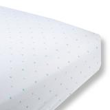 Swaddle Designs Sterling Little Dots Cotton Fitted Crib Sheet Flannel/Cotton in Blue, Size 0.13 H x 28.0 W x 52.0 D in | Wayfair SD-431SC