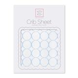 Swaddle Designs Mod Circles Cotton Fitted Crib Sheet Flannel/Cotton in Blue, Size 28.0 W x 52.0 D in | Wayfair SD-152PB