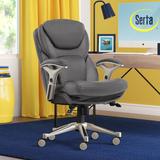 Serta at Home Serta Claremont Ergonomic Executive Office Chair w/ Back in Motion Technology & Lumbar Support Upholstered, Leather in Gray | Wayfair
