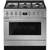 SMEG Portofino 36" 4.5 cu ft. Freestanding Gas Range, Size 35.0 H x 36.0 W x 24.0 D in | Wayfair CPF36UGGX