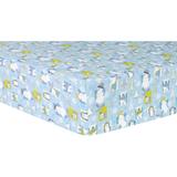 Trend Lab Snow Pals Deluxe Flannel Fitted Crib Sheet Cotton in Blue, Size 10.0 H x 28.0 W x 52.0 D in | Wayfair 102730
