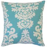 The Pillow Collection Wilona Damask Bedding Sham 100% Cotton in Green/Gray/Blue, Size 26.0 H x 20.0 W x 5.0 D in | Wayfair