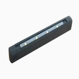 Tru-Scapes Deck Lighting Riser LED Step Light Metal in Black, Size 6.0 H x 2.5 W x 1.0 D in | Wayfair TS-A1001-BLK