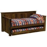 Union Rustic Dondale Twin Solid Wood Daybed w/ Trundle Wood in Brown, Size 40.0 H x 43.0 W x 84.0 D in | Wayfair B10155