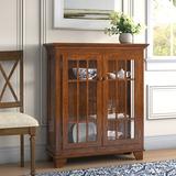 Darby Home Co Kyles Lighted Console Curio Cabinet Wood in Brown, Size 41.0 H x 38.0 W x 14.0 D in | Wayfair C81F61DA6AB447D0911AC48B42FF8AF3