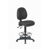 Symple Stuff Hathcock Drafting Chair Upholstered/Metal in Black, Size 46.0 H x 19.0 W x 25.0 D in | Wayfair 75C2C3D786444A2BB3C2257A8DD45E51
