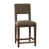 Fairfield Chair Orleans Counter & Bar Stool Wood/Upholstered in Green/Brown, Size 41.5 H x 19.0 W x 20.0 D in | Wayfair 5035-07_ 9953 35_ Walnut