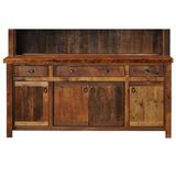 Union Rustic Devay 75" Wide 3 Drawer Oak Wood Sideboard Wood in Brown, Size 36.0 H x 75.0 W x 20.0 D in | Wayfair B16183-B-AO