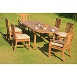 Rosecliff Heights Kevon Oval 8 - Person Teak Dining Set Wood in Brown, Size 30.5 H x 71.0 W x 40.0 D in | Wayfair DD4C9B11B6E0401F8B095FC8381D934A