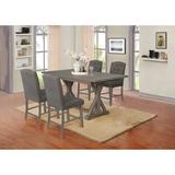 Gracie Oaks Tyrinia 5 Piece Dining Set Wood/Upholstered in White, Size 36.0 H in | Wayfair 6F545198BA3840A487F8D36CC8139EE9