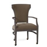 Fairfield Chair Powell Wingback Arm Chair Wood/Upholstered/Fabric in Gray/Yellow/Black, Size 38.0 H x 23.0 W x 25.0 D in | Wayfair