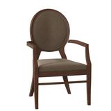 Fairfield Chair Oakridge King Louis Back Arm Chair Wood/Upholstered/Fabric in Brown, Size 37.5 H x 23.0 W x 24.0 D in | Wayfair