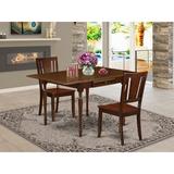 Charlton Home® Khanh Drop Leaf Rubberwood Solid Wood Dining Set Wood in Brown/Red | Wayfair EE6A556CCEFA4BF6B45D1388E43F46B2