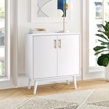 Ivy Bronx Anshul 2-Door Accent Cabinet Wood/Plastic/Acrylic in White, Size 33.0 H x 30.0 W x 16.0 D in | Wayfair D6A26813A9874657A80BC77BB0E918AE