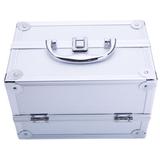 The Twillery Co.® Mansfield Aluminum Train Case Cosmetic Makeup Organizer Metal in Gray, Size 5.9 H x 5.9 W x 9.06 D in | Wayfair
