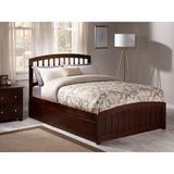 Bharmal Full Solid Wood Panel Bed w/ Trundle by Harriet Bee Wood in Brown, Size 44.25 H x 55.75 W x 77.25 D in | Wayfair