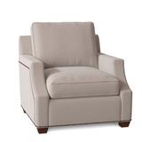 Armchair - Birch Lane™ Swifton 37" Wide Down Cushion Armchair Sunbrella®/Polyester/Cotton/Other Performance Fabrics in Gray Wayfair