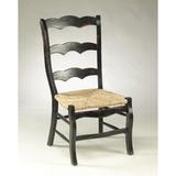 Rosalind Wheeler Maryann Solid Wood Ladder Back Side Chair Wood in White, Size 44.0 H x 22.0 W x 24.0 D in | Wayfair