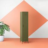 Hashtag Home Gioia 4 - Shelf Storage Cabinet Stainless Steel in Green, Size 72.83 H x 14.96 W x 15.75 D in | Wayfair