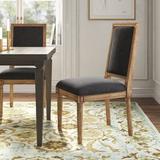 Kelly Clarkson Home Libretto Solid Wood Side Chair Wood/Upholstered/Fabric in Gray, Size 40.0 H x 21.0 W x 25.5 D in | Wayfair