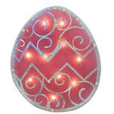 Northlight Seasonal 12" Lighted Easter Egg Window Silhouette Decoration Glass in Pink, Size 12.0 H x 0.75 W x 10.0 D in | Wayfair