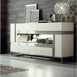 Hispania Home Saphire Sideboard Wood in Brown/Gray, Size 37.2 H x 74.8 W x 15.2 D in | Wayfair SAPH A18-88 M