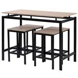 Ebern Designs Aathan 5 - Piece Counter Height Dining Set Wood/Metal in Black/Brown/Gray, Size 35.0 H in | Wayfair 5CEDEFAFDE524AB5BC70086BEA5E2F79