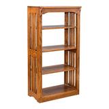 Red Barrel Studio® Solid Wood Standard Bookcase Wood in Brown, Size 48.0 H x 24.0 W x 12.0 D in | Wayfair 087981CD26DB4FC680D07F73FE1ECDFE