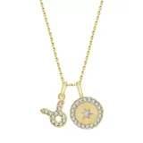 J'admire Gold Taurus Yellow Gold Plated Sterling Silver Zodiac Set Pendant Necklace, 16 in + 2 in Extender