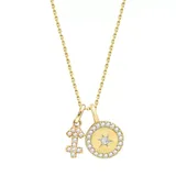 J'admire Gold Sagittarius Yellow Gold Plated Sterling Silver Zodiac Set Pendant Necklace, 16 in + 2 in Extender