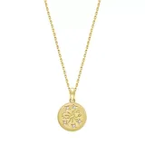 J'admire Gold Scorpio Yellow Gold Plated Sterling Silver Zodiac Star Coin Pendant Necklace, 18 inch