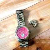 Michael Kors Accessories | Michael Kors Watch With Orange Face | Color: Gold/Orange | Size: Os
