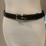 Gucci Accessories | Gucci Black Leather & Silver G Logo Buckle Belt 70 | Color: Black/Silver | Size: 70