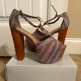 Jessica Simpson Shoes | Dany Wood Platform Sandal | Color: Blue/Brown | Size: 11