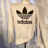 Adidas Shirts & Tops | Adidas White Black Long Sleeves Hoodie Size Large | Color: Black/White | Size: Lb