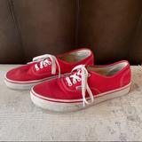 Vans Shoes | Red Vans Authentic Sneaker | Color: Red/White | Size: 10.5