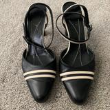 Kate Spade Shoes | Kate Spade Closed Toe Heels W Ankle Straps | Color: Black/White | Size: 6.5