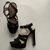 Zara Shoes | *2 For $45* Zara Suede Platform Sandals | Color: Black | Size: 9
