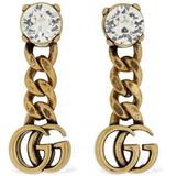 Gg Marmont Drop Earrings W/ Crystal - Metallic - Gucci Earrings
