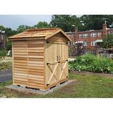 Cedarshed Rancher 6 ft. W x 6 ft. D Western Red Cedar Wood Storage Shed in Brown, Size 99.0 H x 72.0 W x 72.0 D in | Wayfair 53697